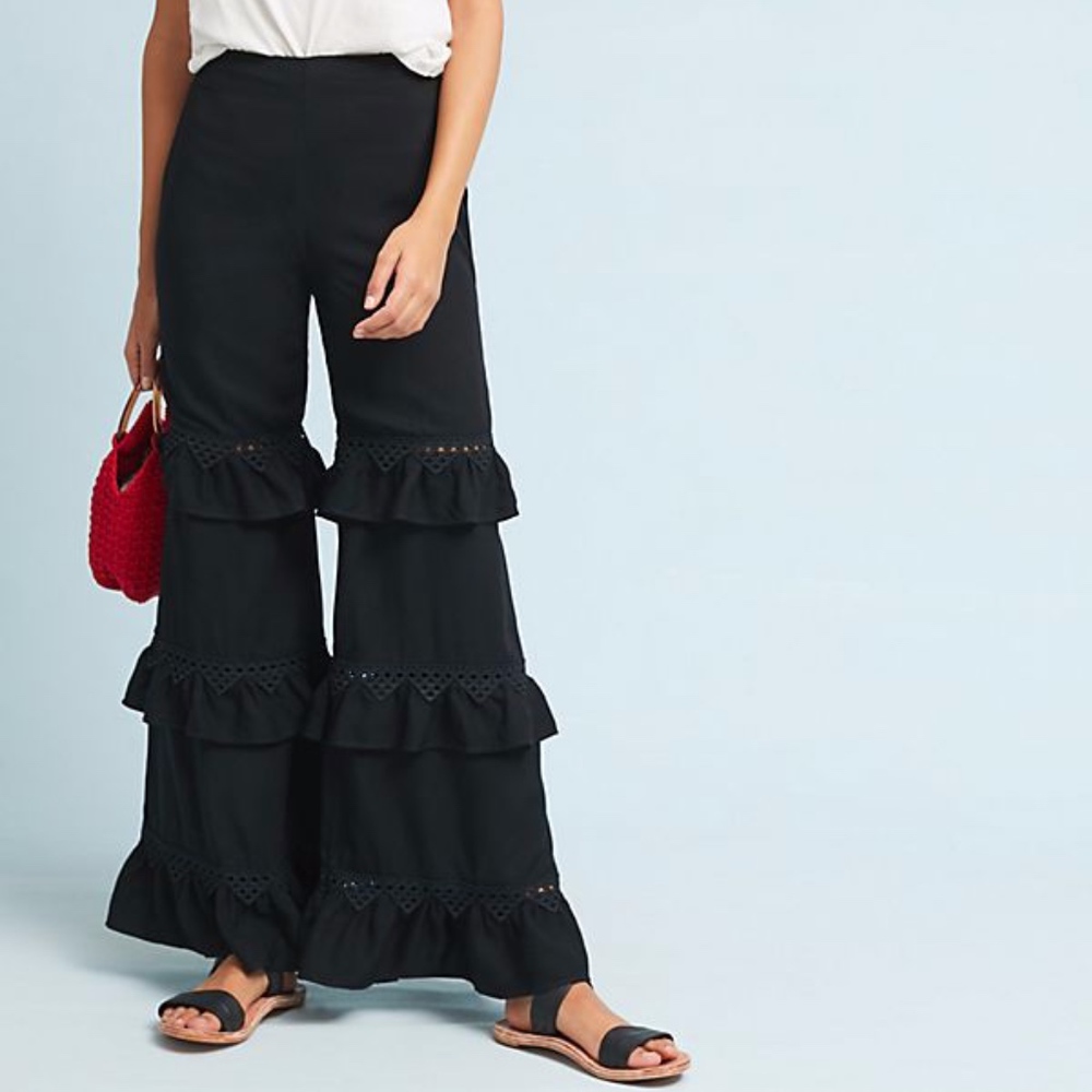 Anthropologie Azulu Ruffled Pants